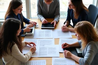 Editors reviewing a manuscript